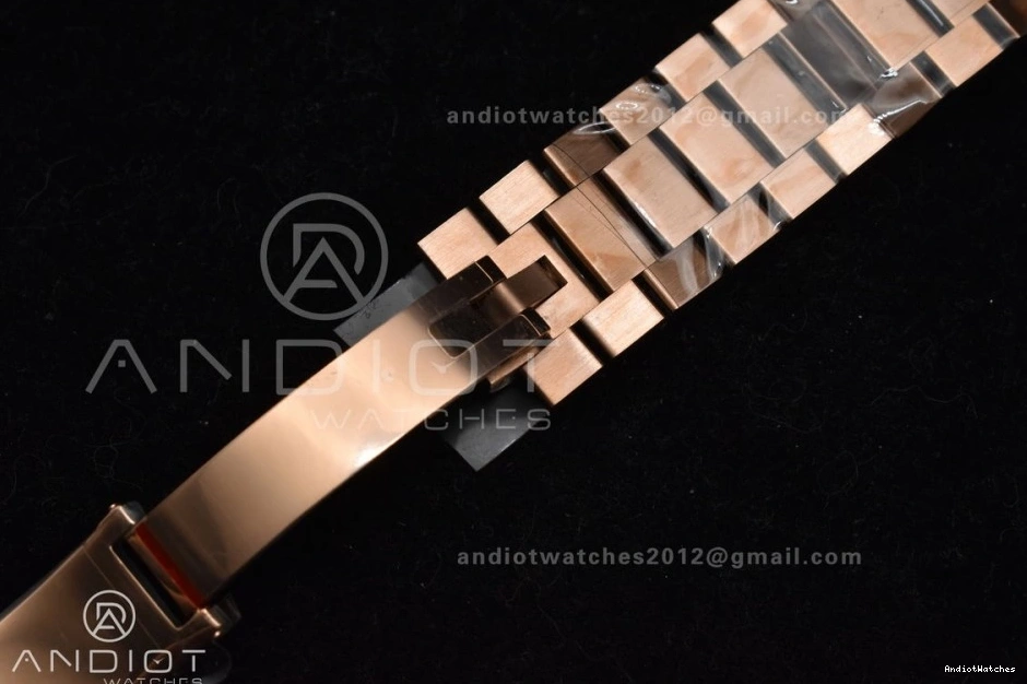 A Bracelet Bright Meteorite GMF Steel 904L On RG Crystal Markers DayDate 40 Dial President 706 1102